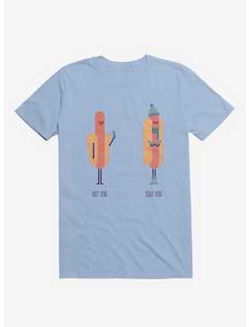 Opposites Hot Dog Cold Dog Light Blue T-Shirt, , hi-res