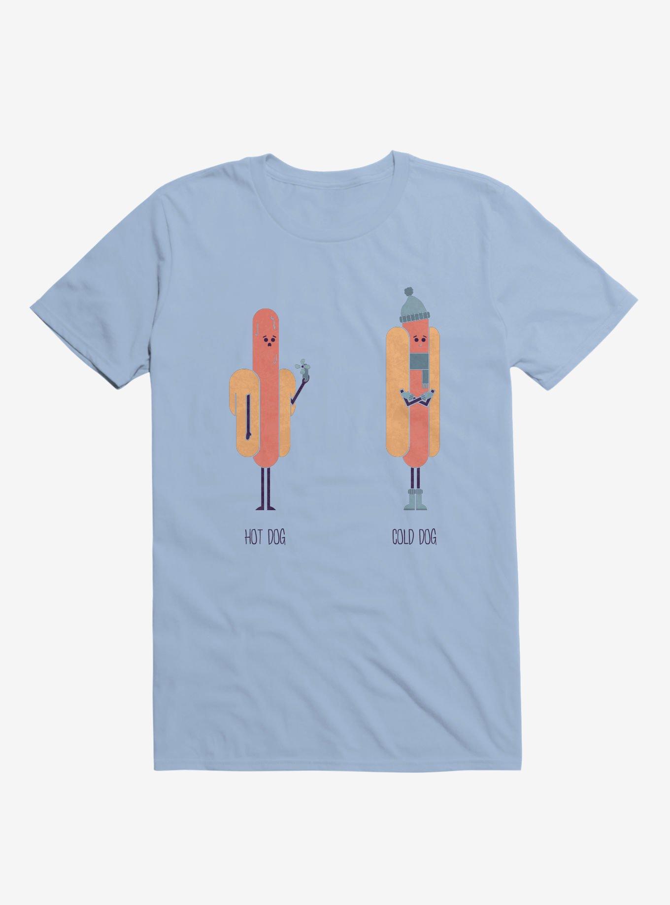 Opposites Hot Dog Cold Dog Light Blue T-Shirt, , hi-res