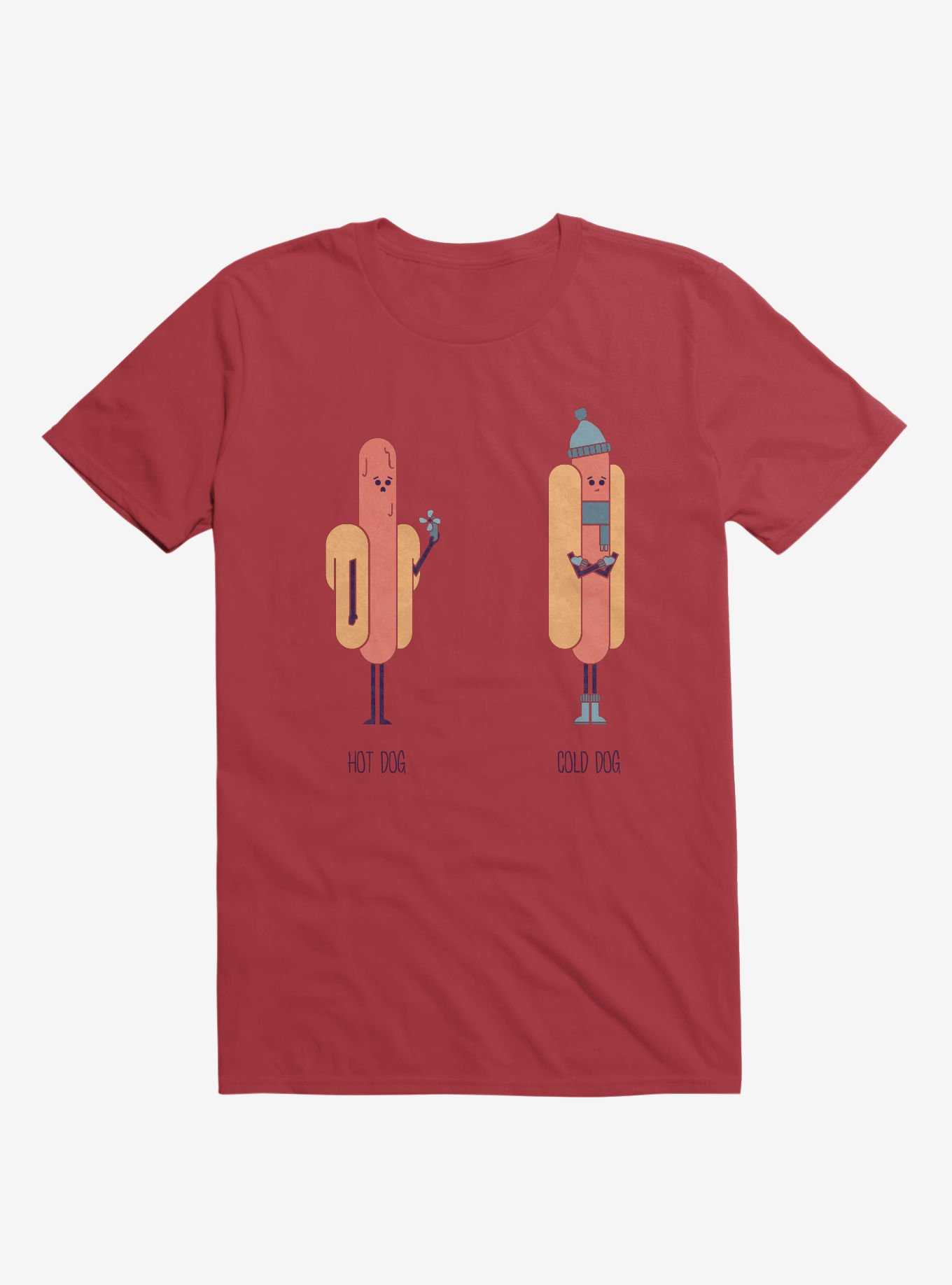 Opposites Hot Dog Cold Dog Red T-Shirt, , hi-res