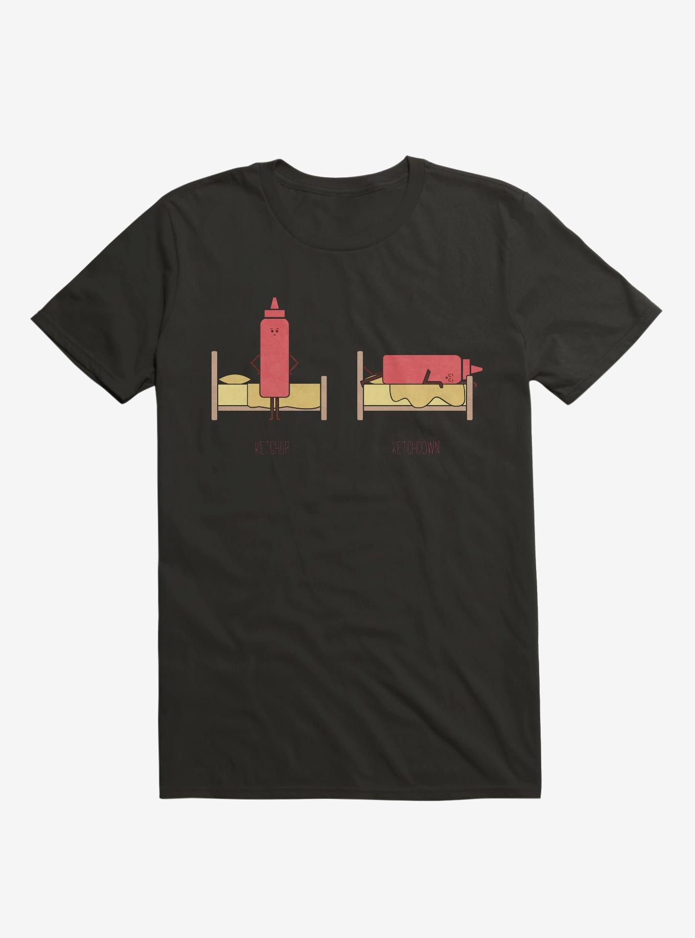 Opposites Ketchup Ketchdown Black T-Shirt, , hi-res