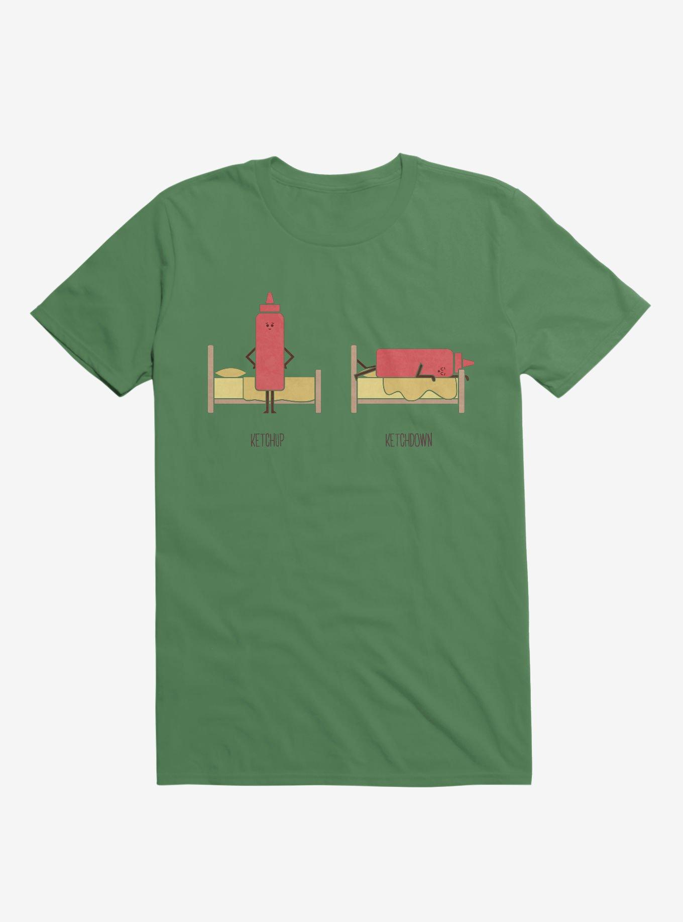 Opposites Ketchup Ketchdown Irish Green T-Shirt