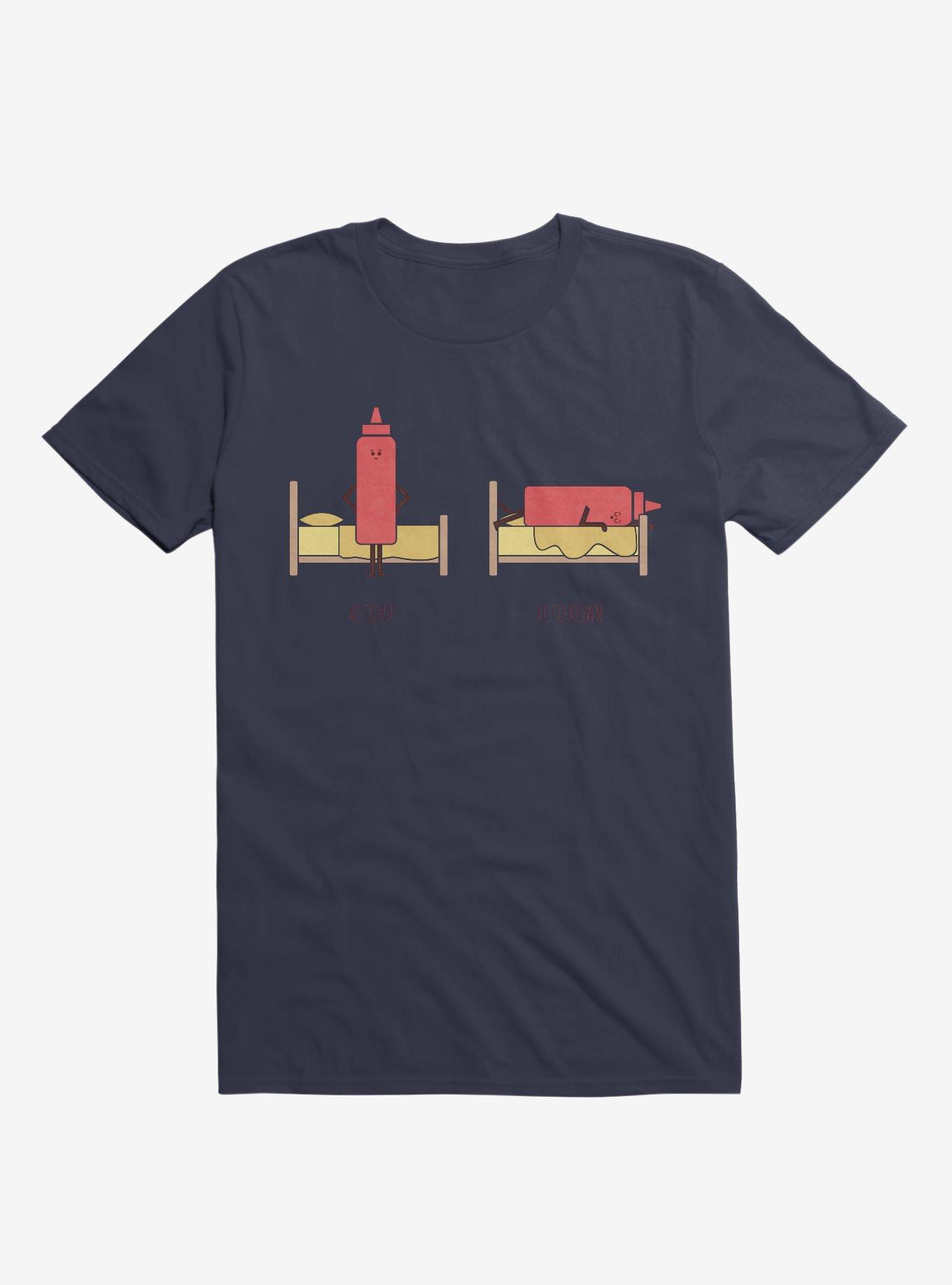Opposites Ketchup Ketchdown Navy Blue T-Shirt, , hi-res