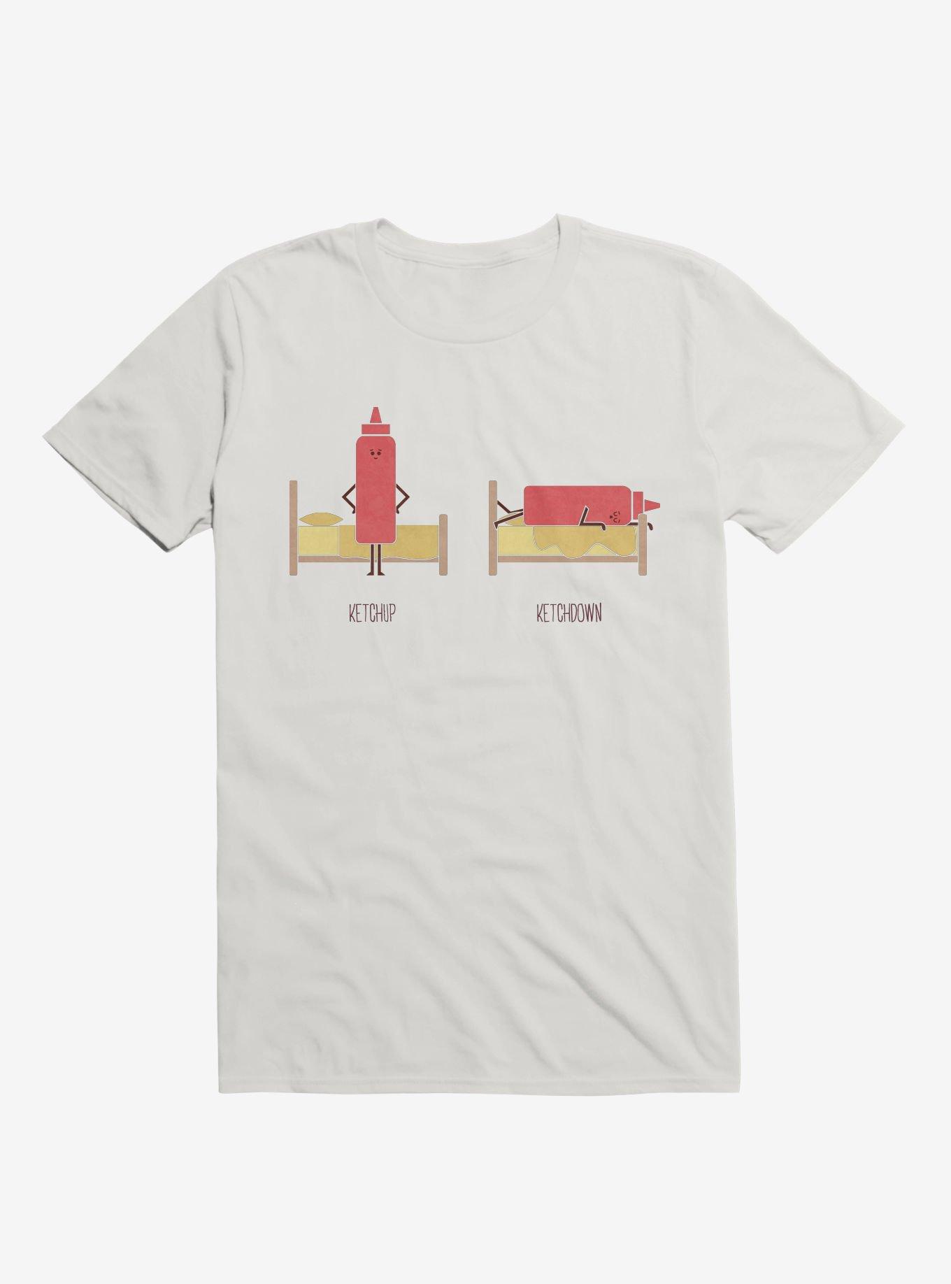 Opposites Ketchup Ketchdown White T-Shirt, WHITE, hi-res