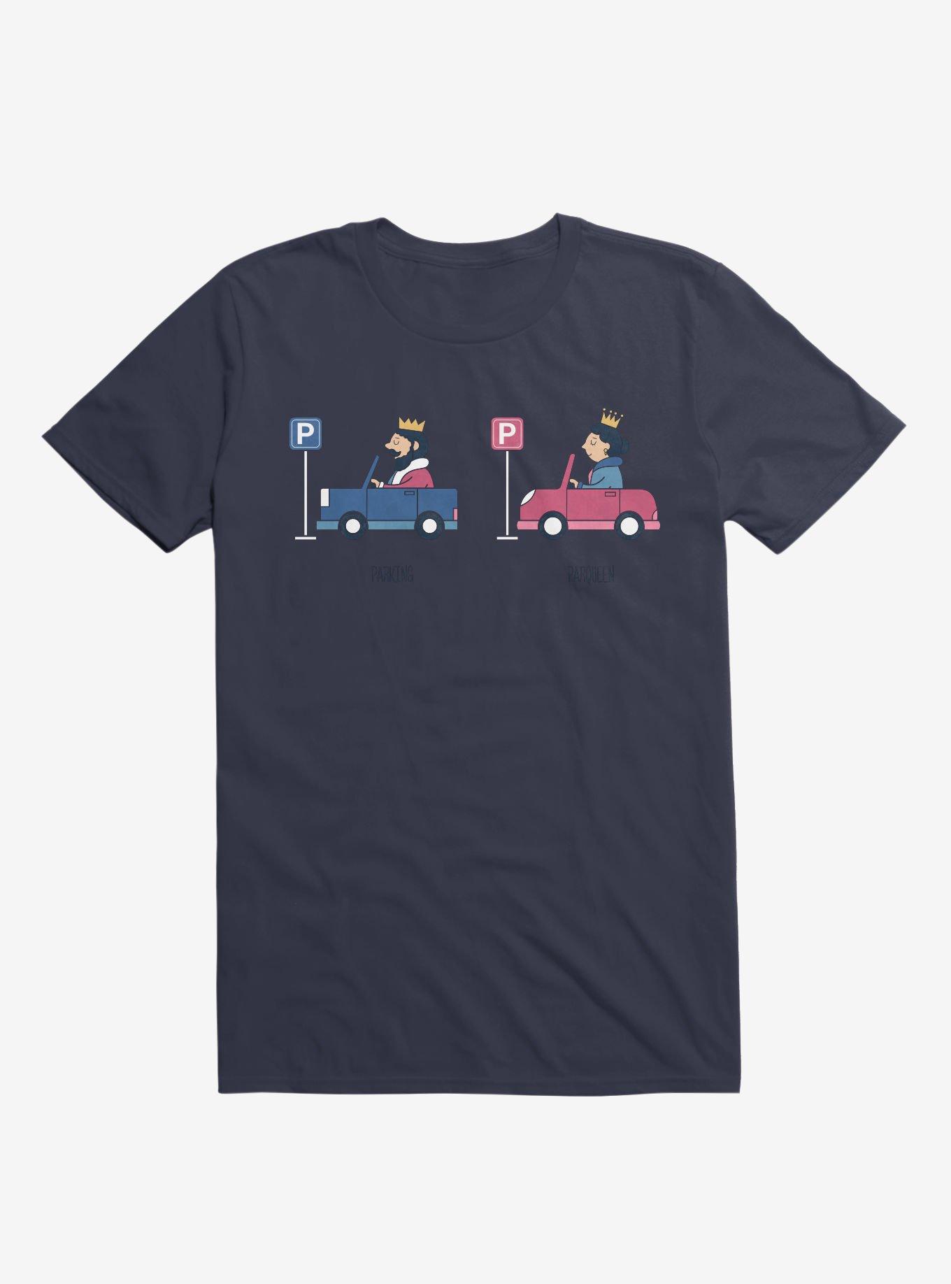 Opposites Parking Parkqueen Navy Blue T-Shirt, NAVY, hi-res