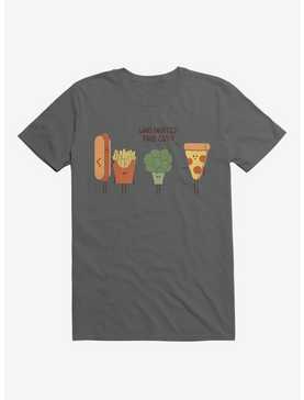 Broccoli Junk Food Party Crasher Charcoal Grey T-Shirt, , hi-res