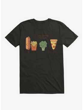 Broccoli Junk Food Party Crasher Black T-Shirt, , hi-res