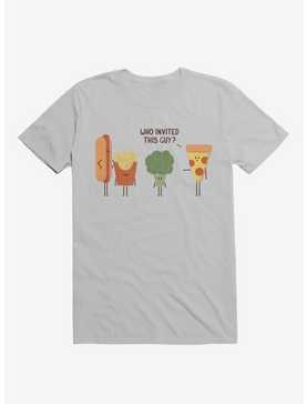 Broccoli Junk Food Party Crasher Ice Grey T-Shirt, , hi-res