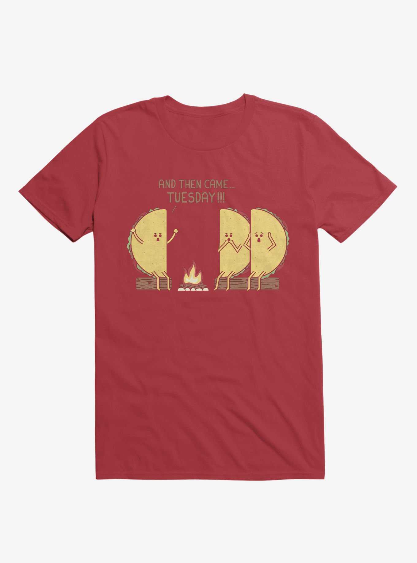 And Then Came... Tuesday!!! Taco Campfire Story Red T-Shirt, , hi-res