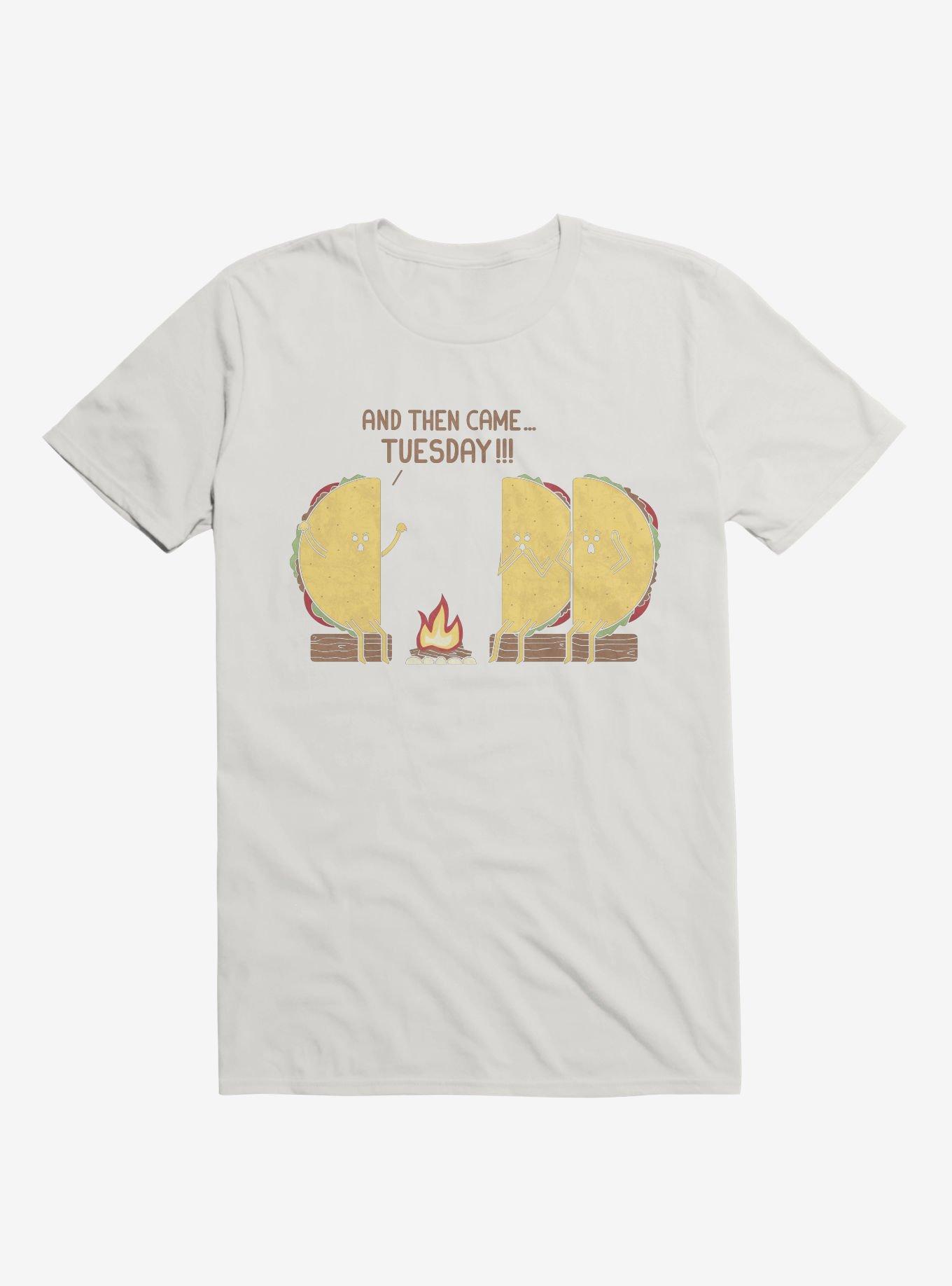 And Then Came... Tuesday!!! Taco Campfire Story White T-Shirt, , hi-res