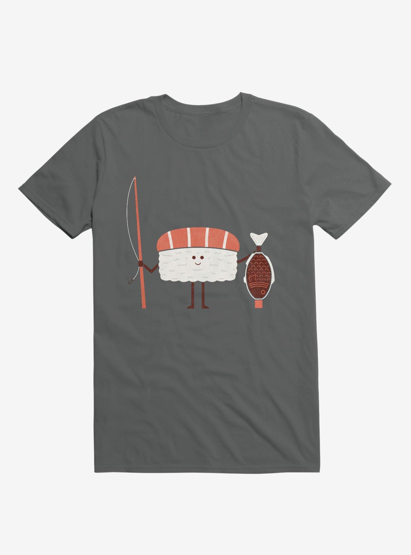 Sushi Catch Of The Day Charcoal Grey T-Shirt