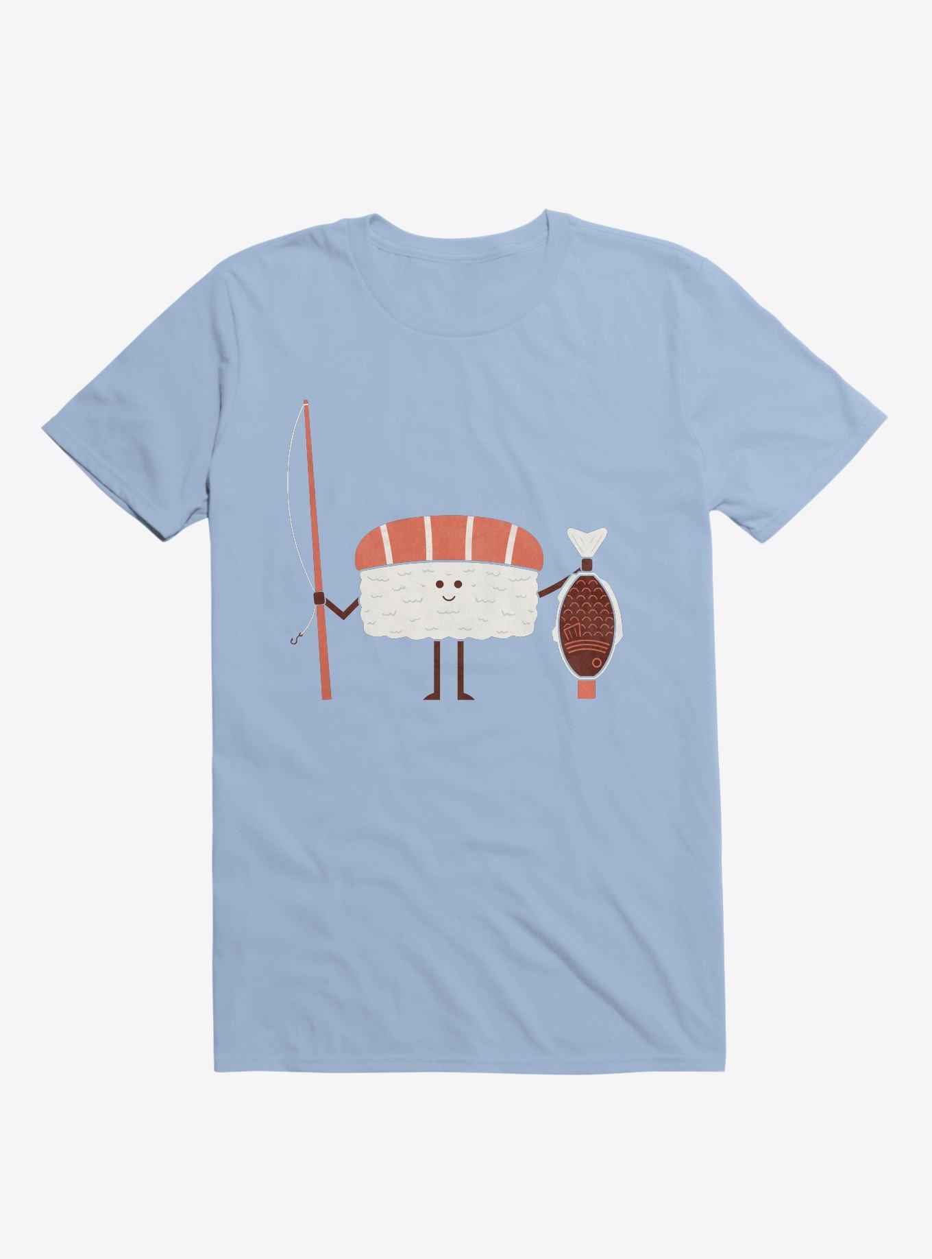 Sushi Catch Of The Day Light Blue T-Shirt, LIGHT BLUE, hi-res