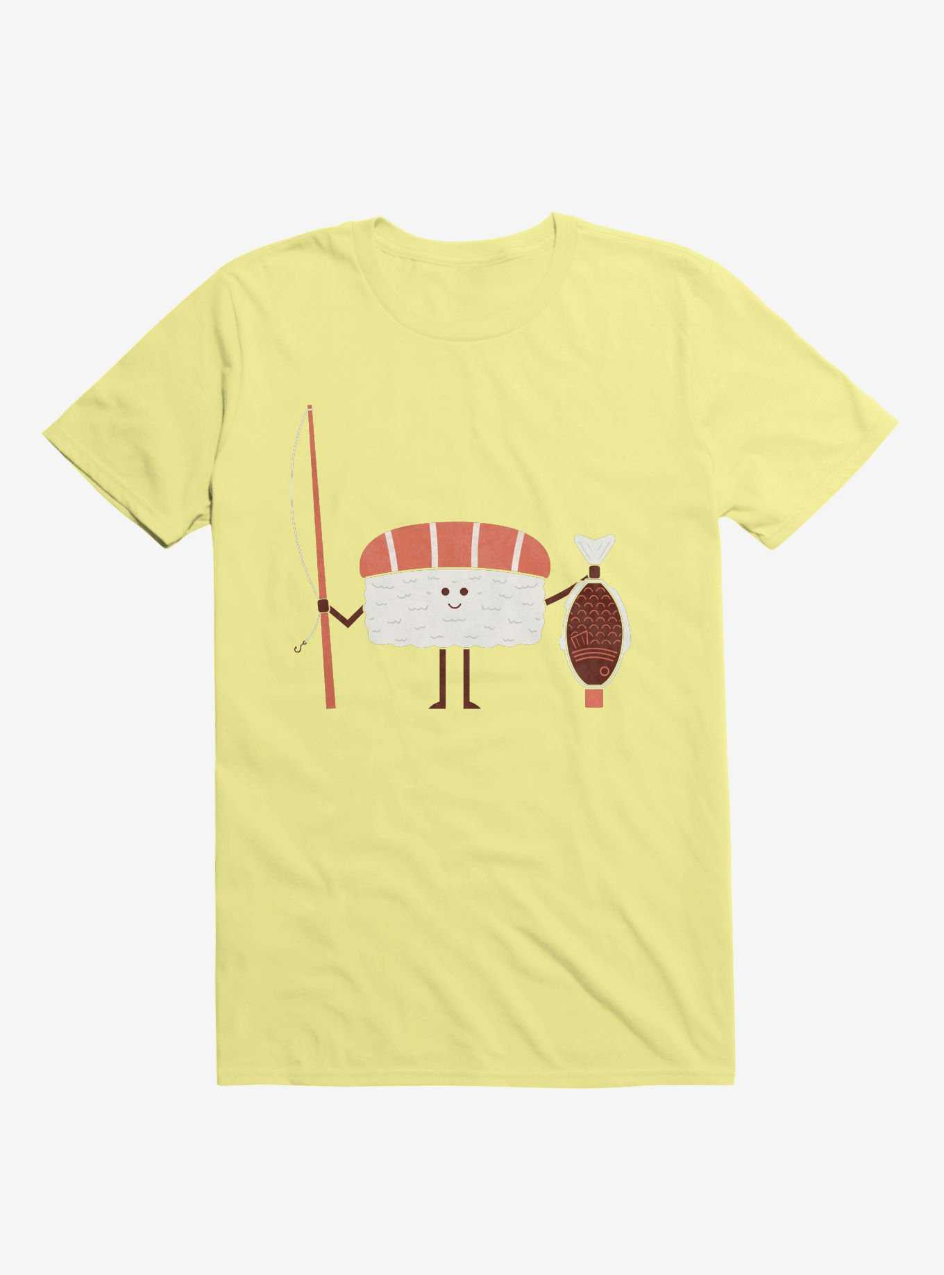 Sushi Catch Of The Day Corn Silk Yellow T-Shirt, , hi-res