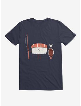 Sushi Catch Of The Day Navy Blue T-Shirt, , hi-res