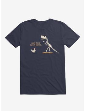 Chicken I Used To Be Bad... Navy Blue T-Shirt, , hi-res