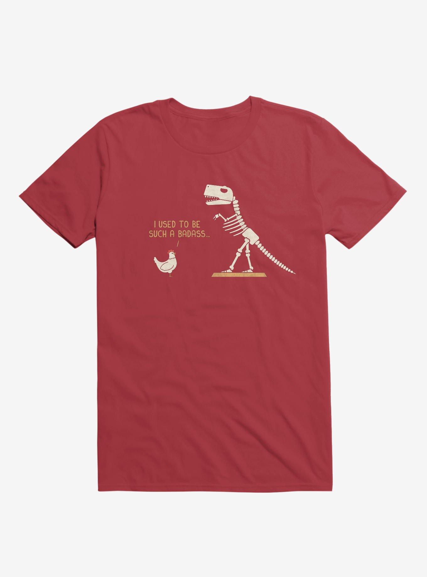 Chicken I Used To Be Bad... Red T-Shirt, RED, hi-res