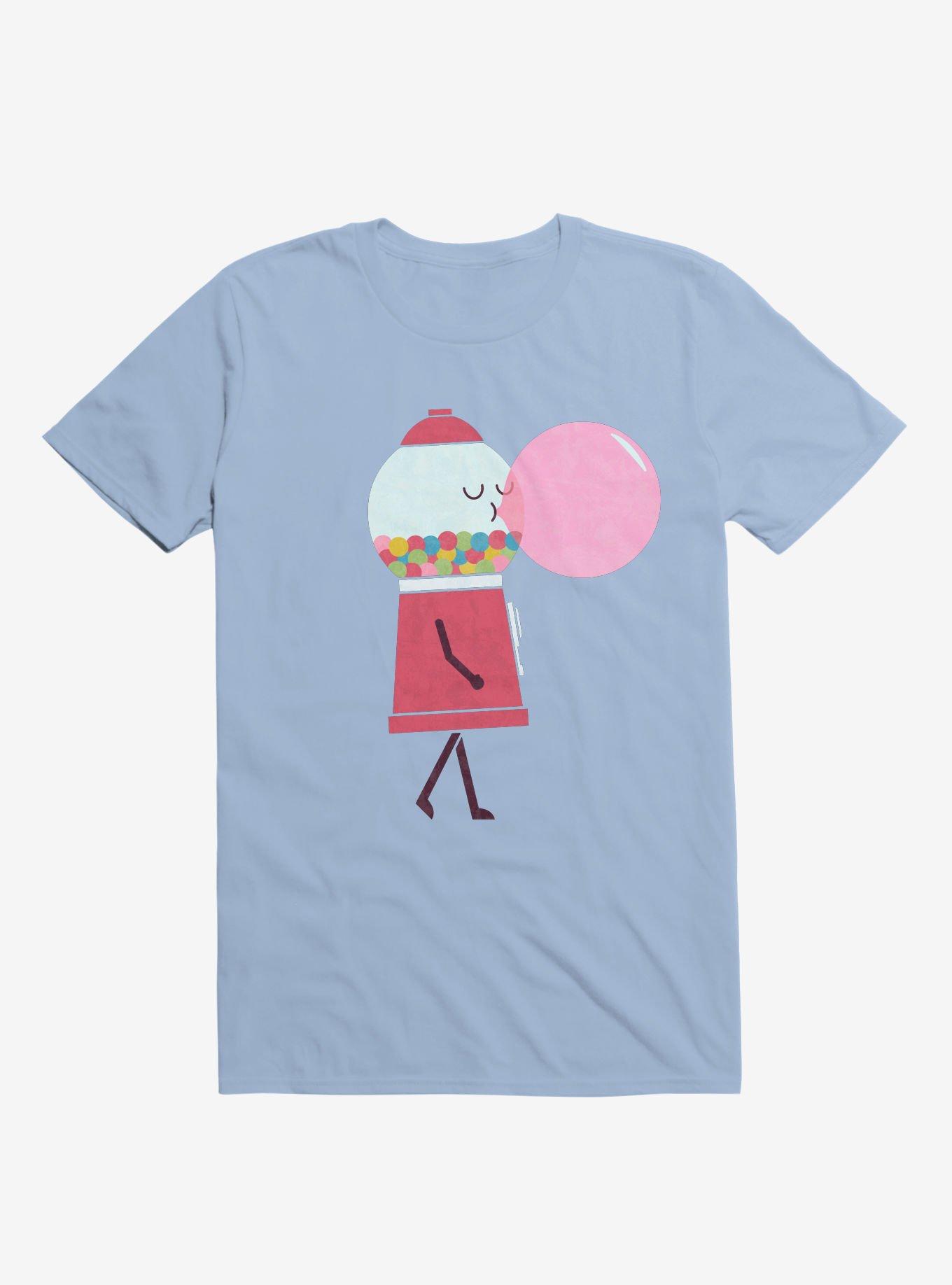 THRDLESS Bubblegum Blowing A Bubble Light Blue T-Shirt