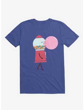 Bubblegum Blowing A Bubble Royal Blue T-Shirt, , hi-res