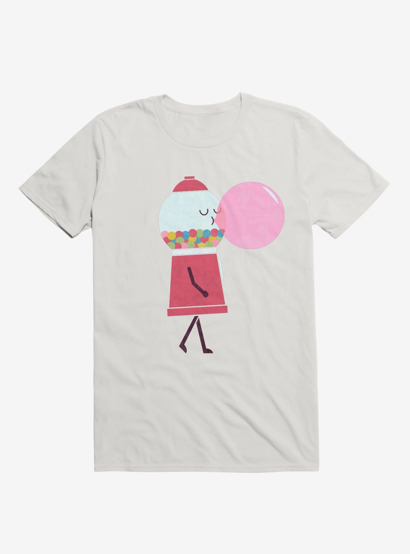Bubblegum Blowing A Bubble White T-Shirt, , hi-res