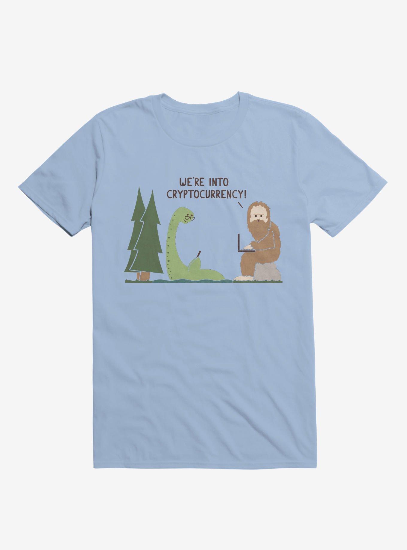 We're Into Cryptocurrency! Mythical Creatures Light Blue T-Shirt, LIGHT BLUE, hi-res