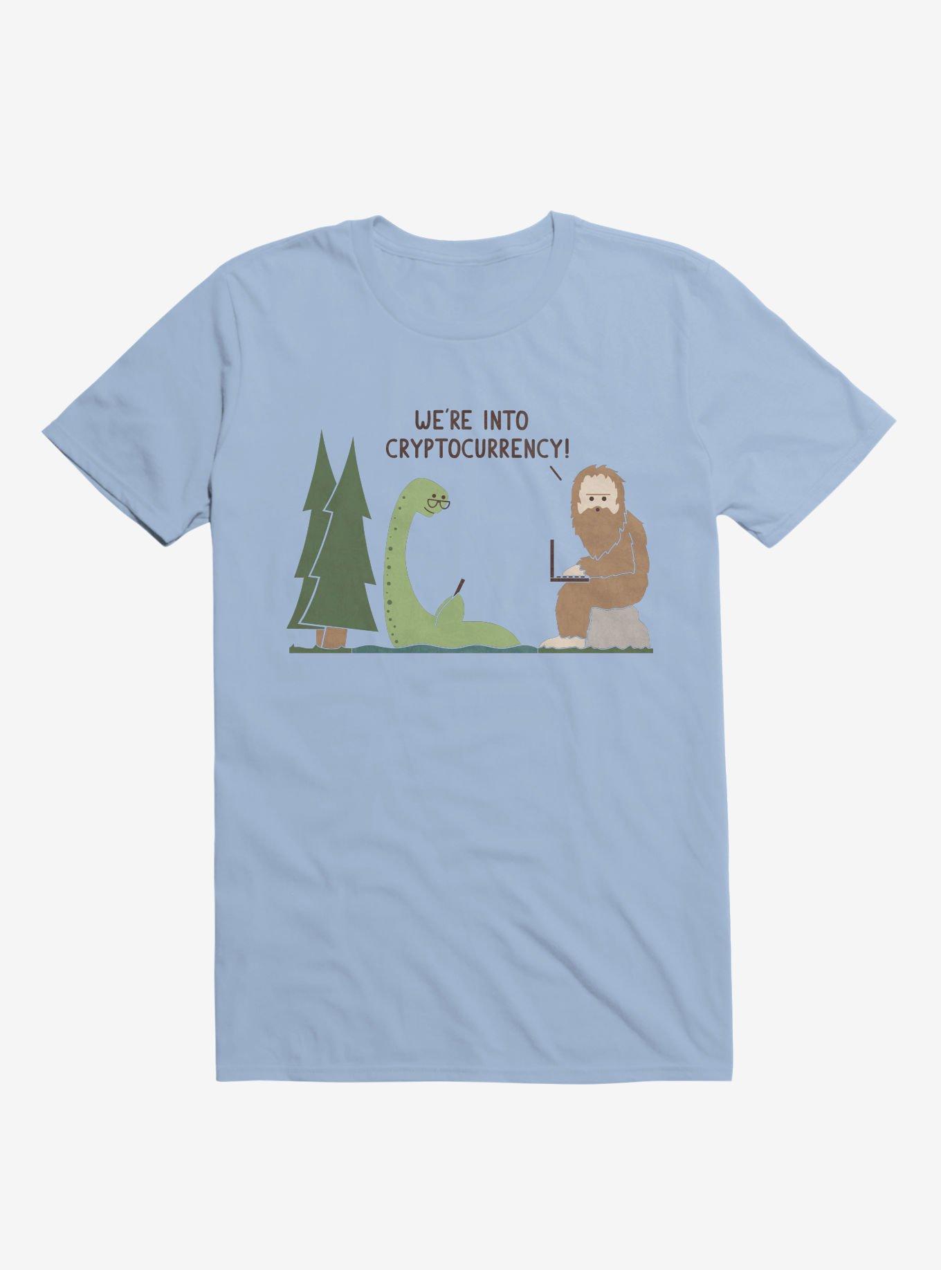 We're Into Cryptocurrency! Mythical Creatures Light Blue T-Shirt, , hi-res