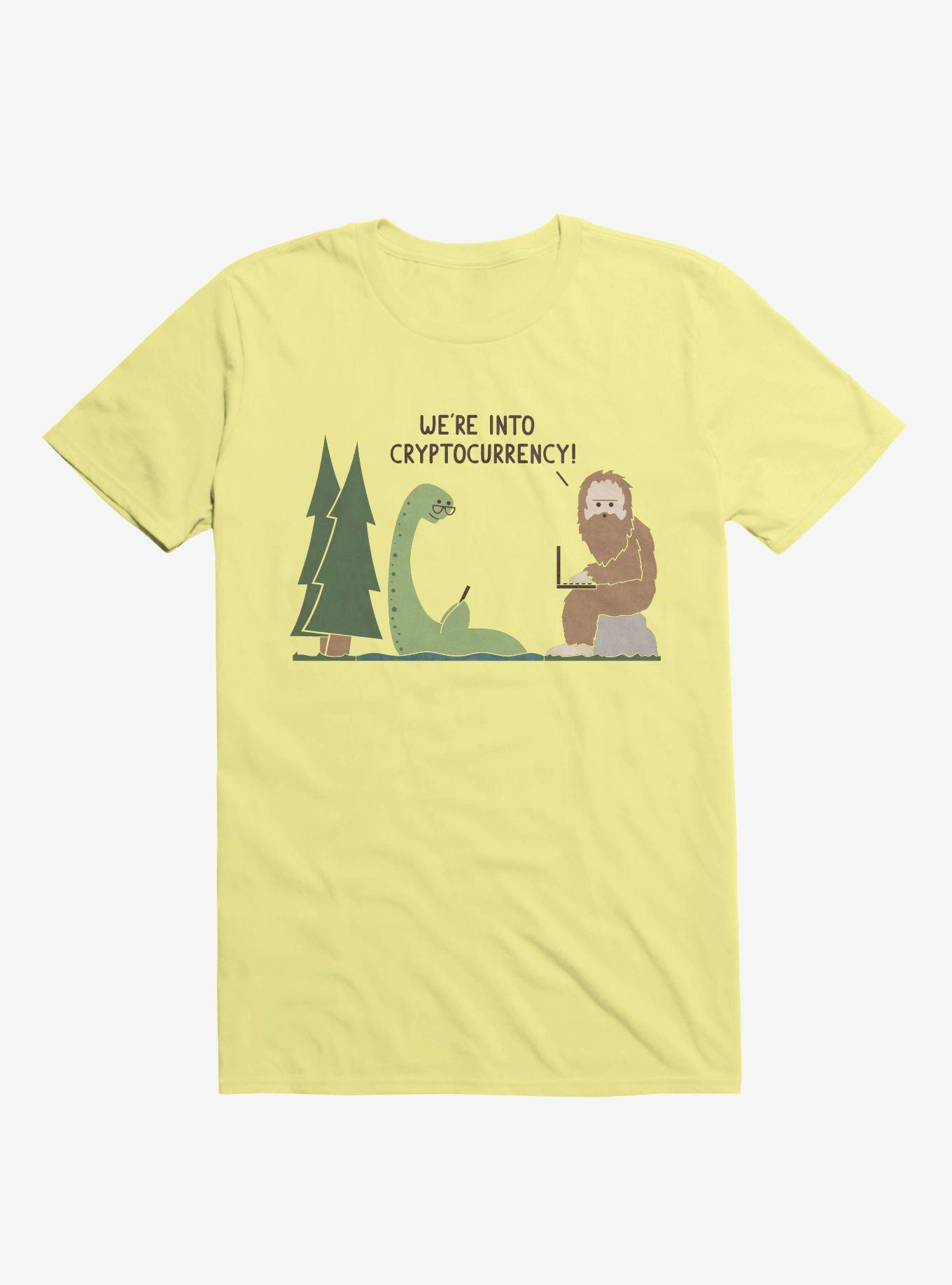 We're Into Cryptocurrency! Mythical Creatures Corn Silk Yellow T-Shirt, , hi-res