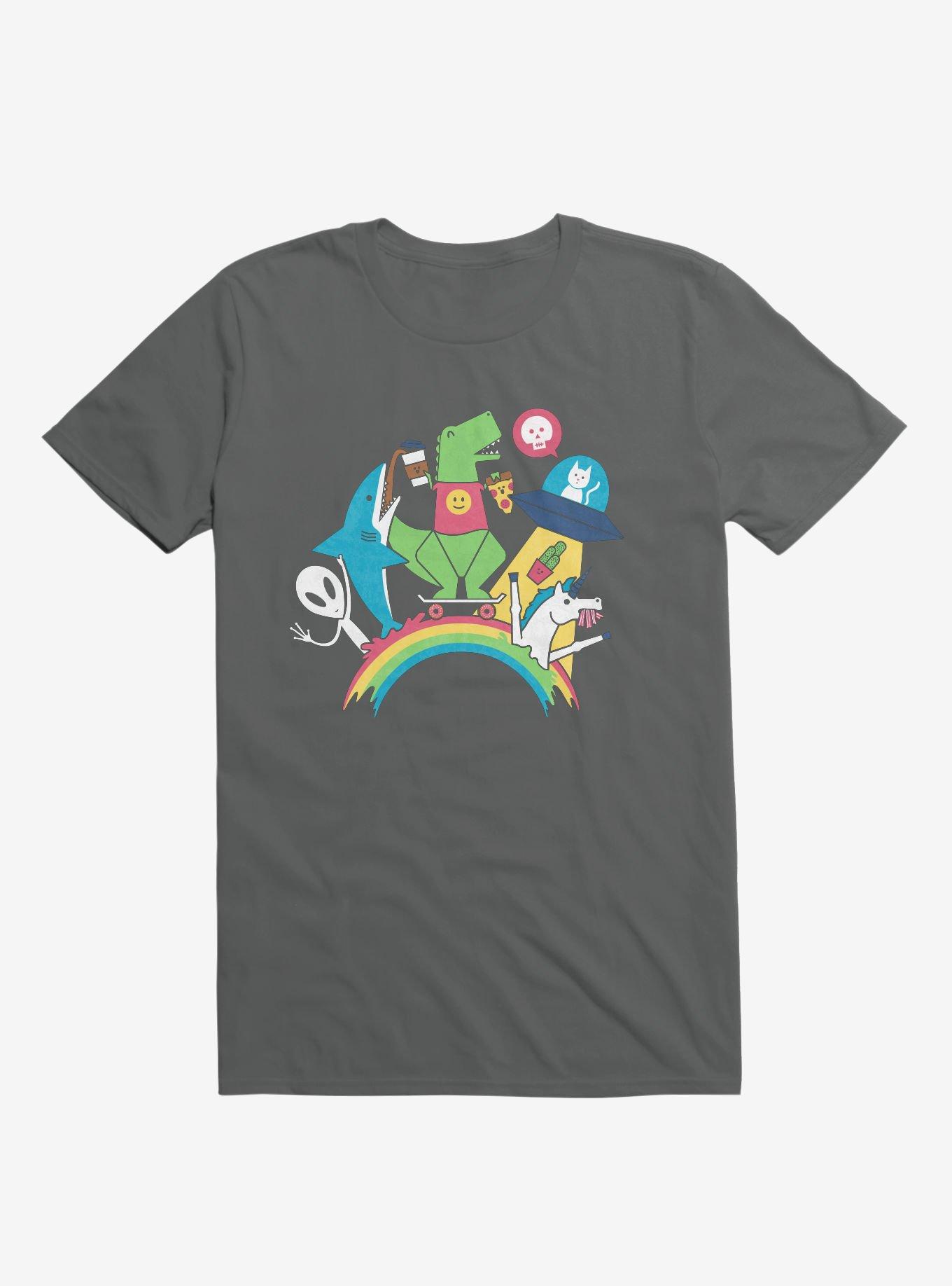 FTW Rainbow Party Charcoal Grey T-Shirt, , hi-res