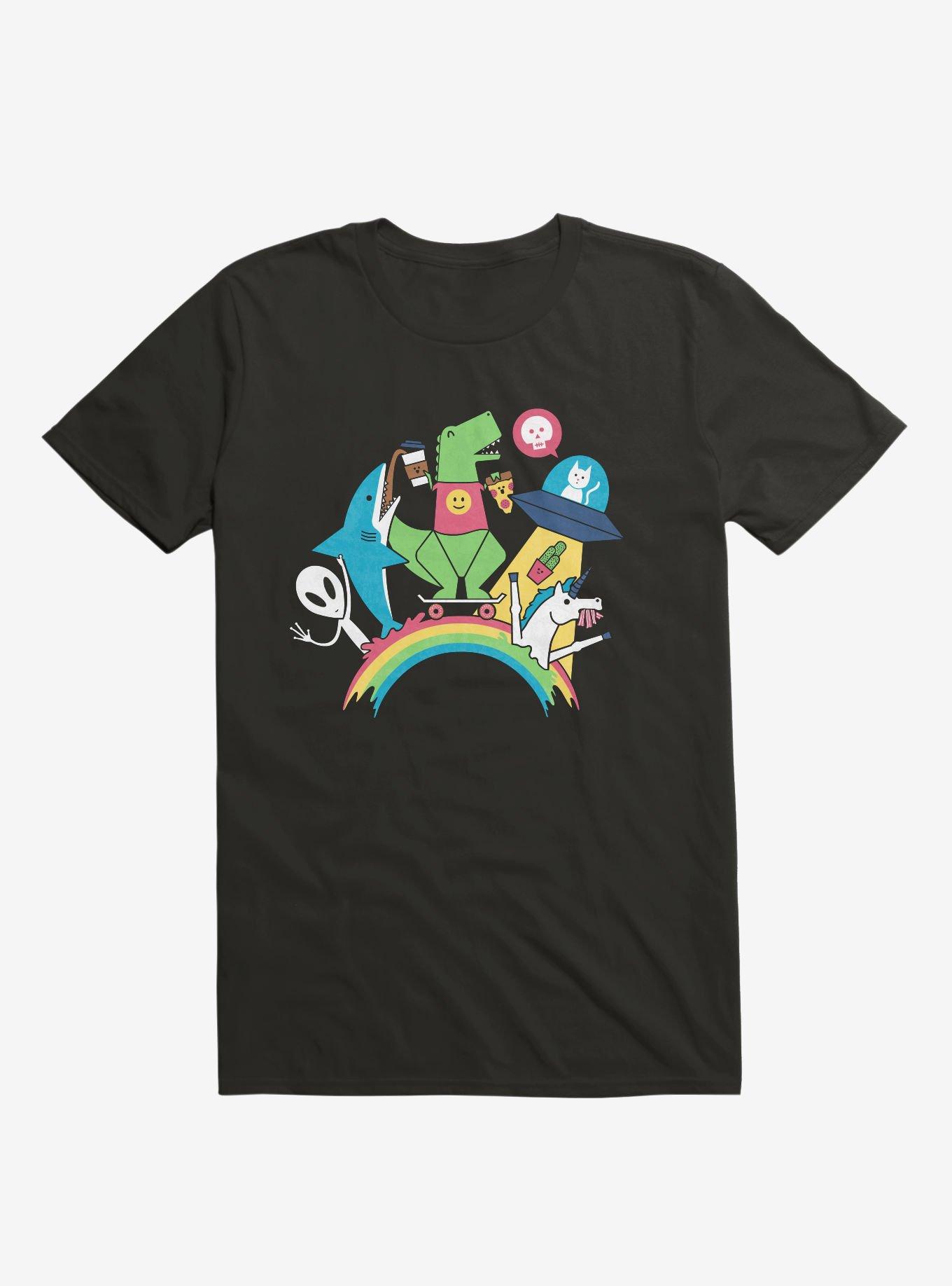FTW Rainbow Party Black T-Shirt, BLACK, hi-res