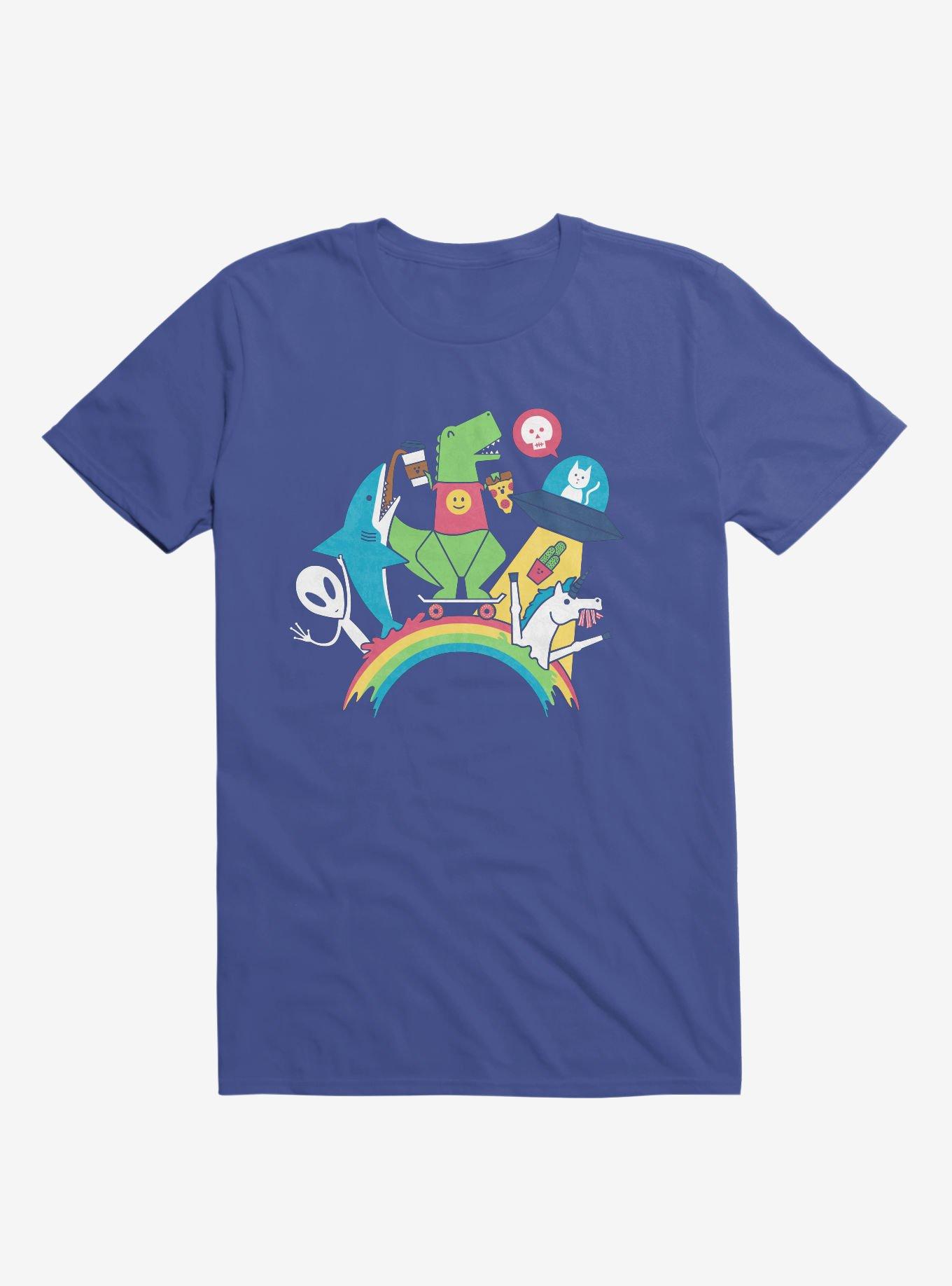 FTW Rainbow Party Royal Blue T-Shirt, , hi-res