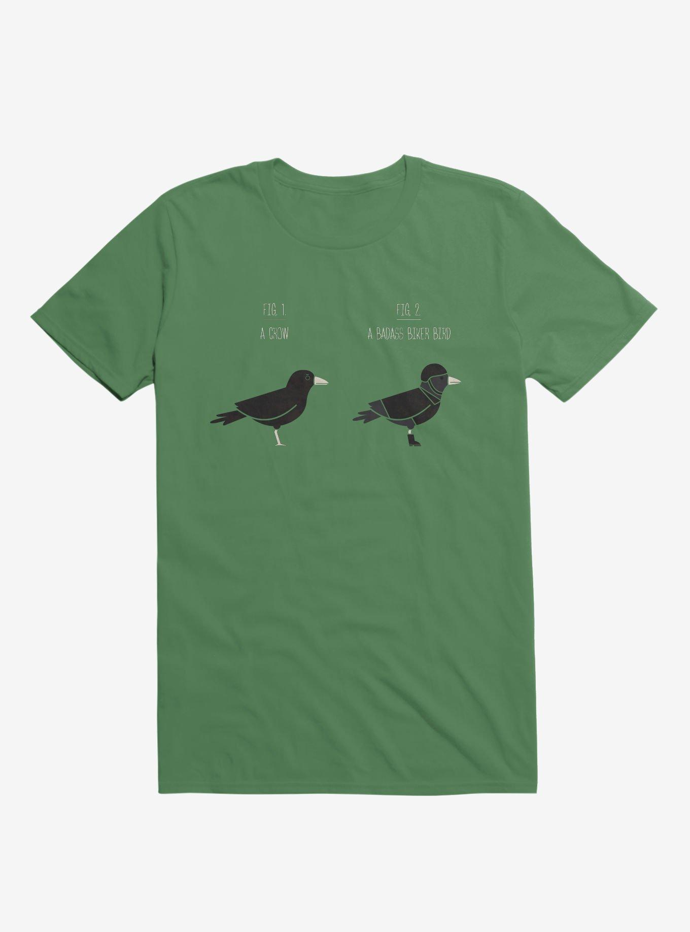 Know Your Birds A Crow Or Biker Bird Irish Green T-Shirt