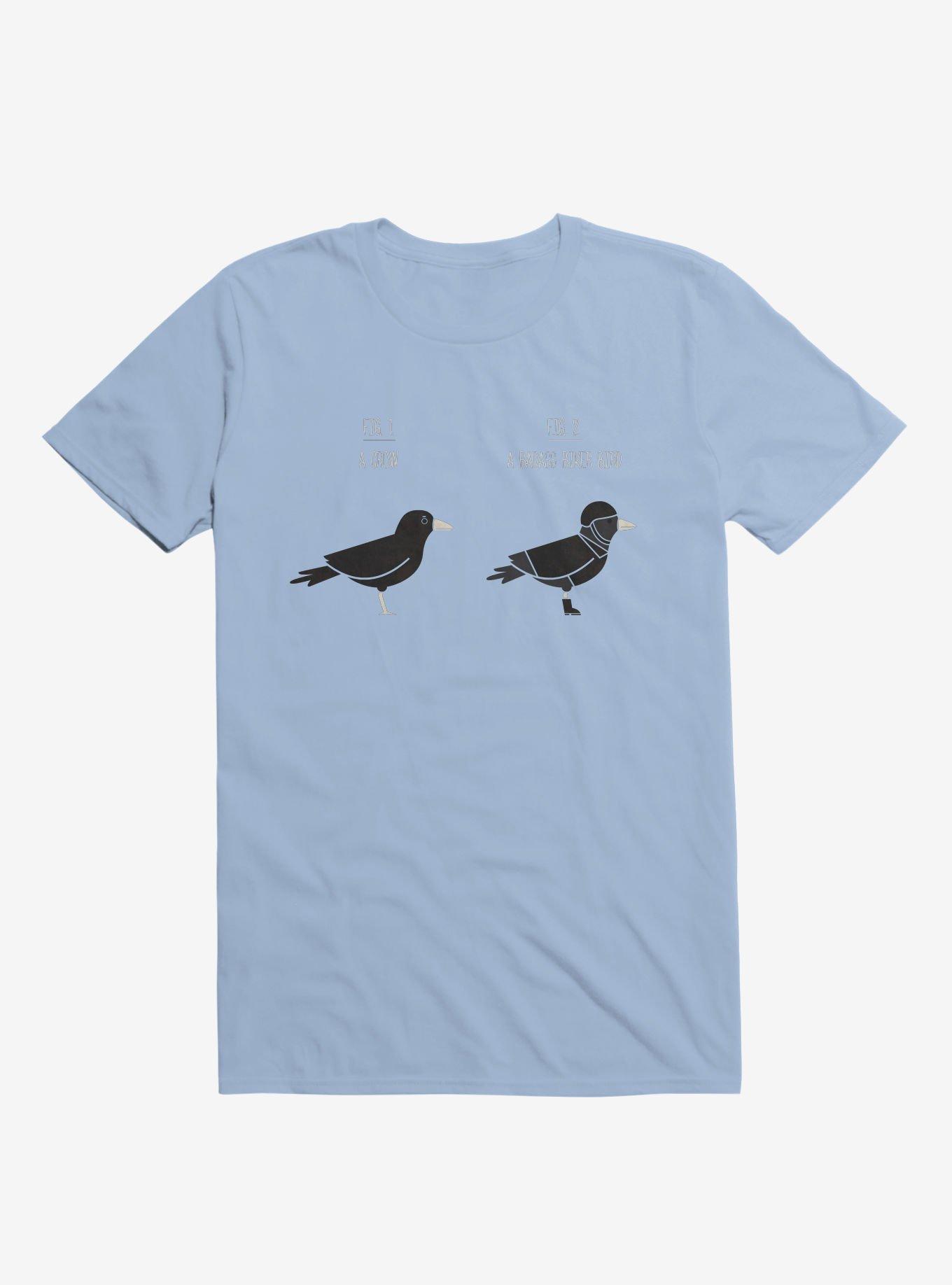 Know Your Birds A Crow Or Biker Bird Light Blue T-Shirt, , hi-res