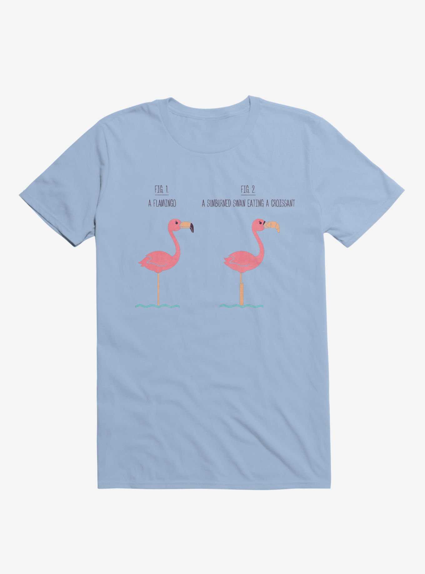 Know Your Birds A Flamingo Or Sunburned Swan Light Blue T-Shirt, , hi-res
