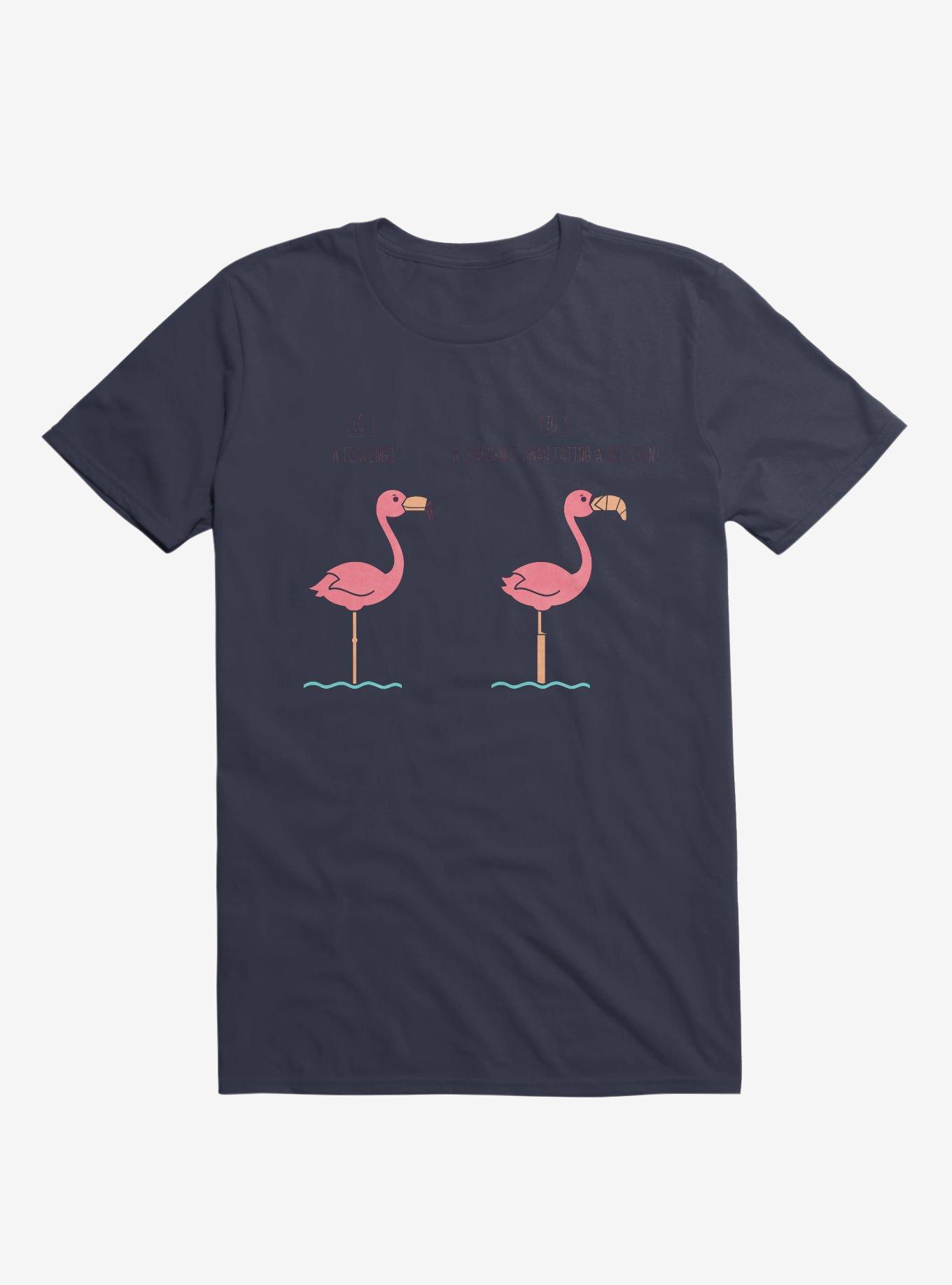 Hot Topic Know Your Birds A Flamingo Or Sunburned Swan Navy Blue T