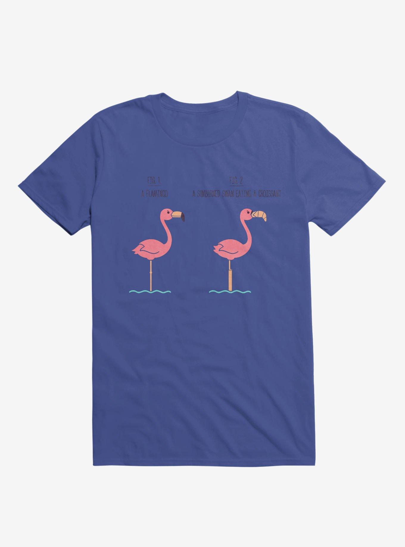 Know Your Birds A Flamingo Or Sunburned Swan Royal Blue T-Shirt, , hi-res