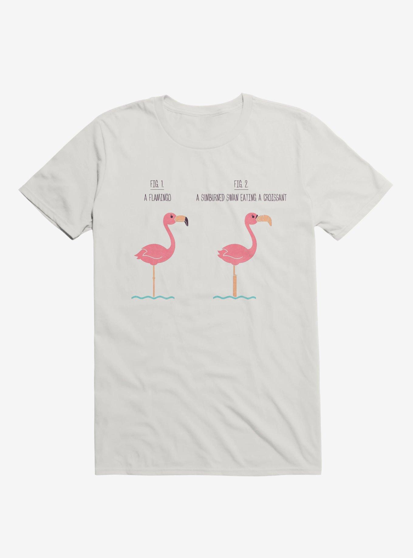 Know Your Birds A Flamingo Or Sunburned Swan White T-Shirt, WHITE, hi-res
