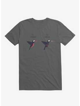 Know Your Birds A Hummingbird Or Ninja Bird Charcoal Grey T-Shirt, , hi-res