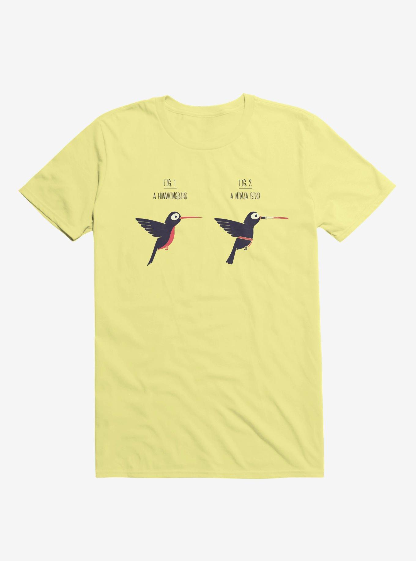 Know Your Birds A Hummingbird Or Ninja Bird Corn Silk Yellow T-Shirt, CORN SILK, hi-res