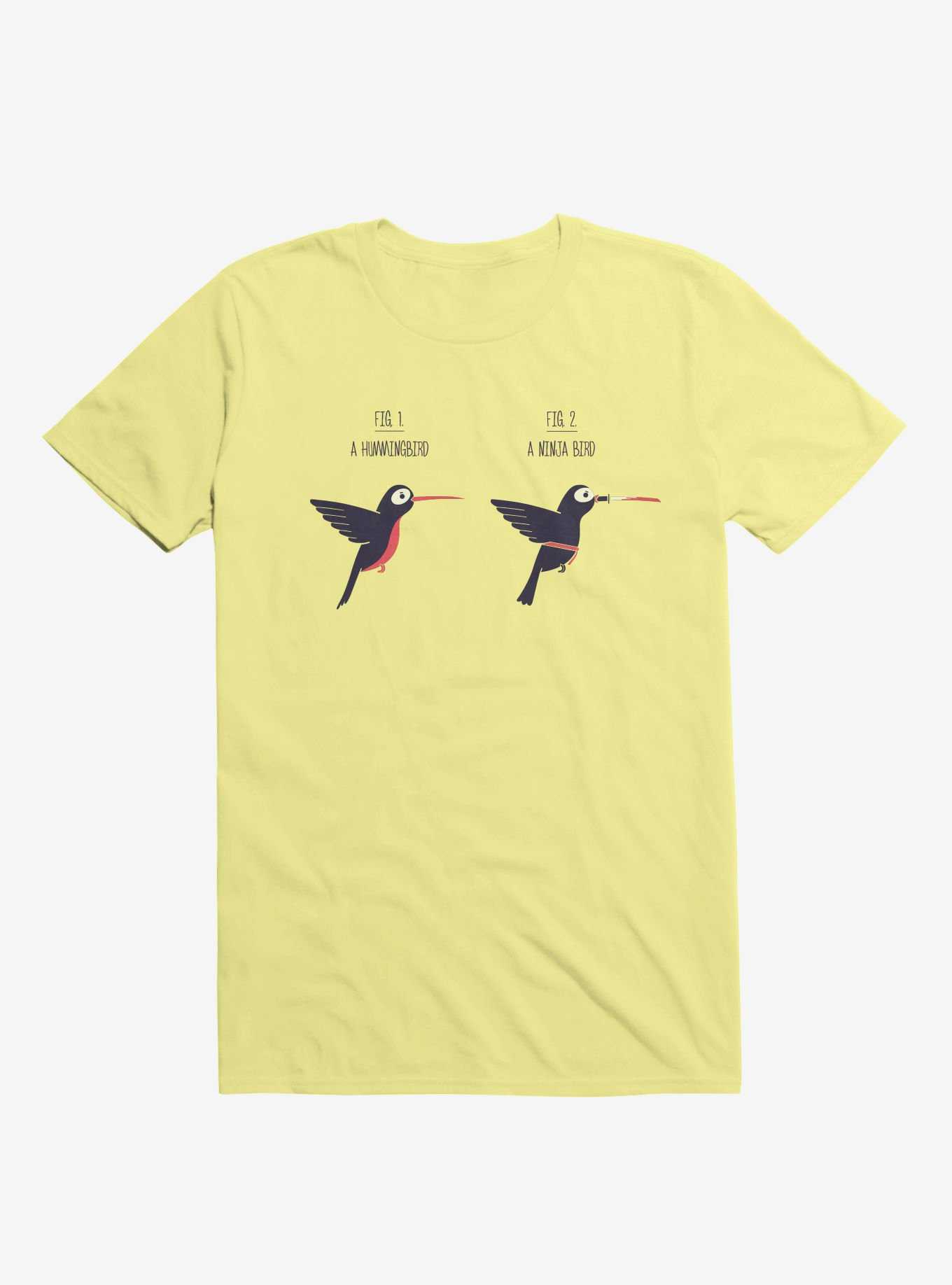 Know Your Birds A Hummingbird Or Ninja Bird Corn Silk Yellow T-Shirt, , hi-res
