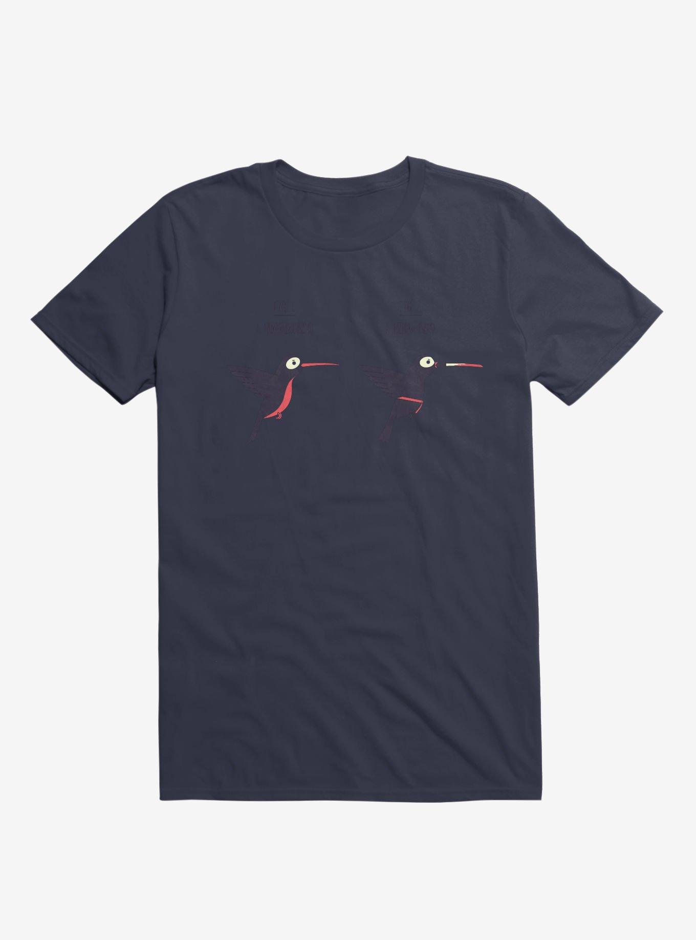 Know Your Birds A Hummingbird Or Ninja Bird Navy Blue T-Shirt, , hi-res