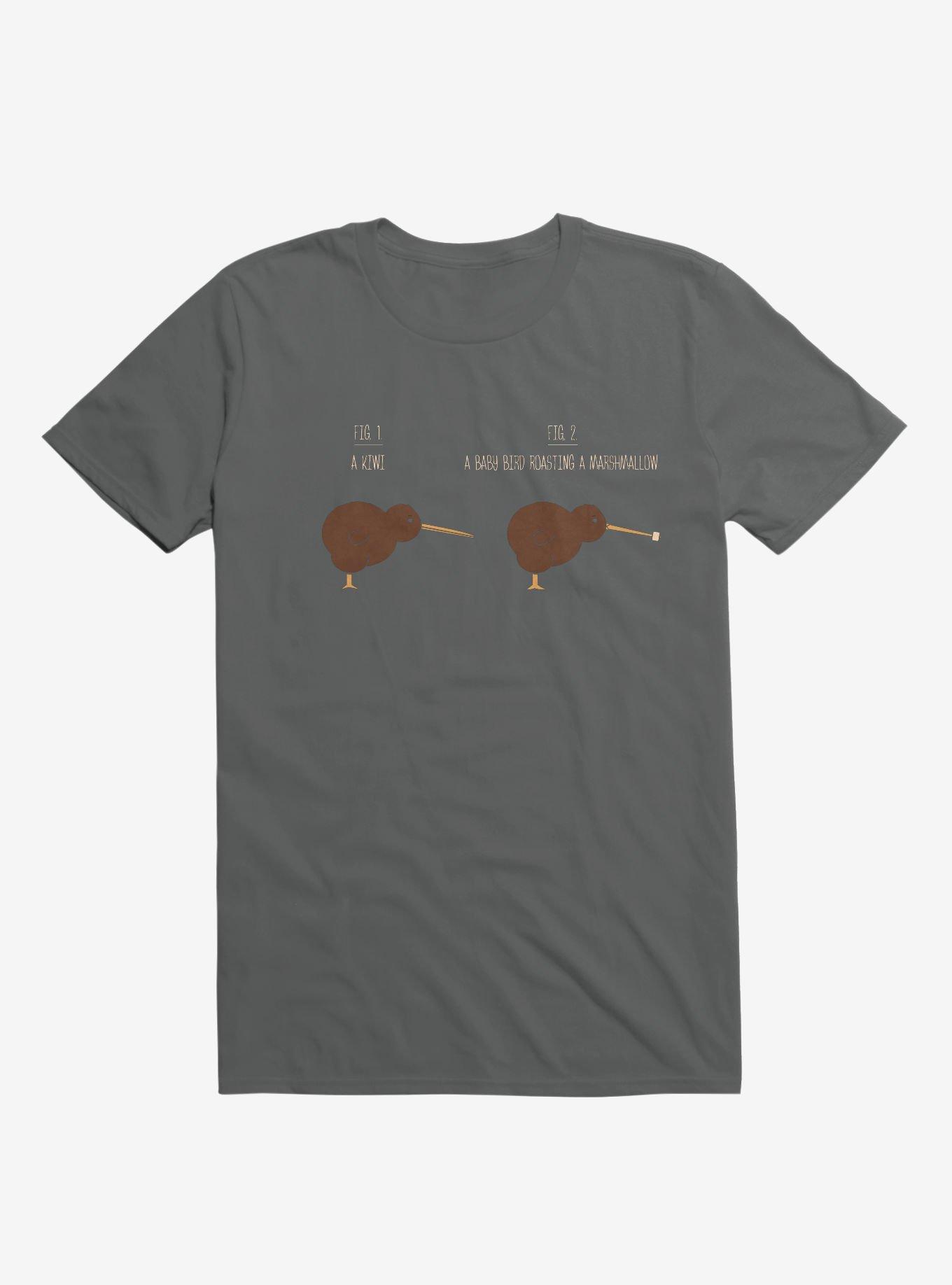 Know Your Birds A Kiwi Or Bird Roasting Marshmallow Charcoal Grey T-Shirt, , hi-res