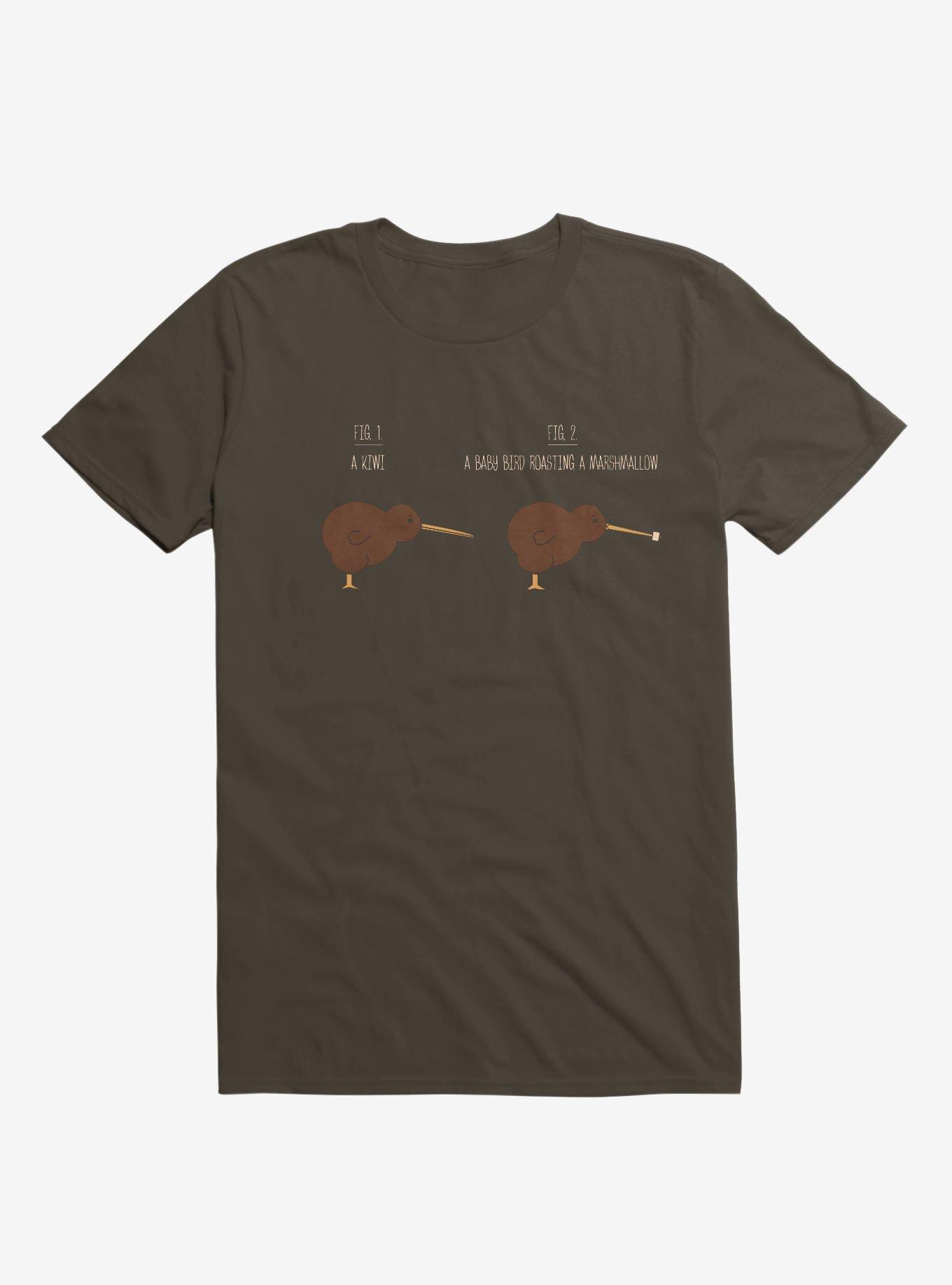 Know Your Birds A Kiwi Or Bird Roasting Marshmallow Brown T-Shirt, , hi-res