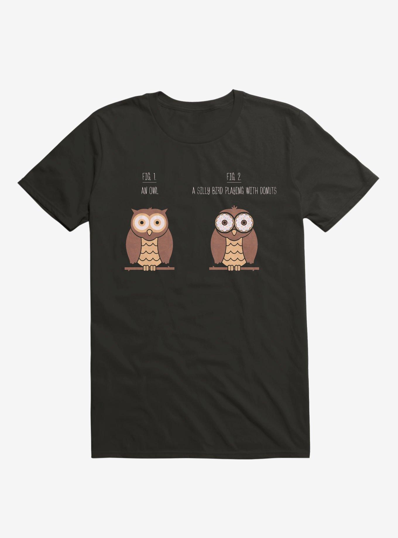 Know Your Birds An Owl Or Donut Eye Bird Black T-Shirt, BLACK, hi-res