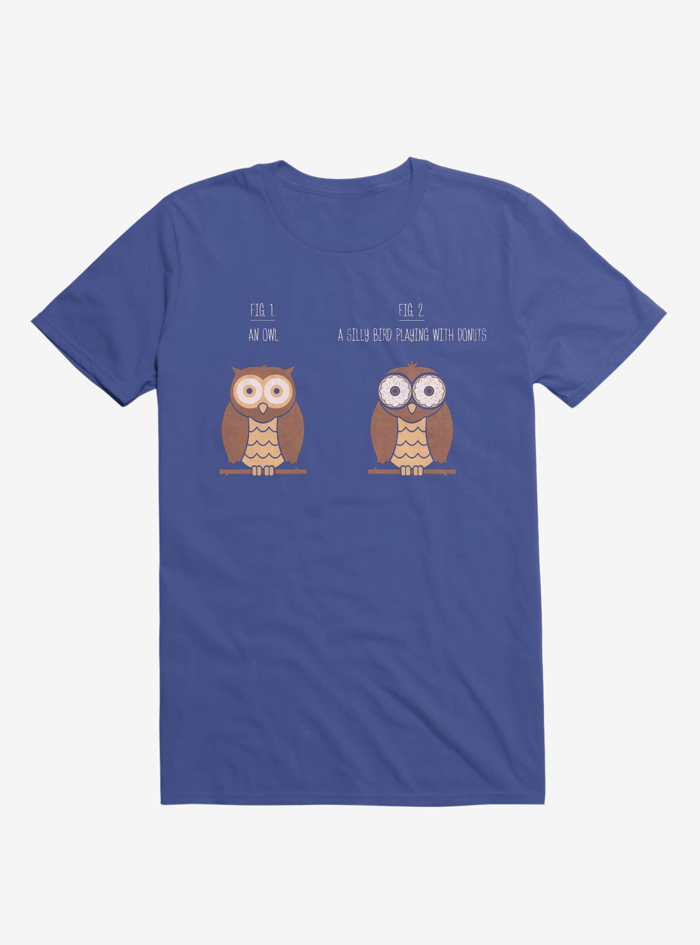 Know Your Birds An Owl Or Donut Eye Bird Royal Blue T-Shirt, , hi-res