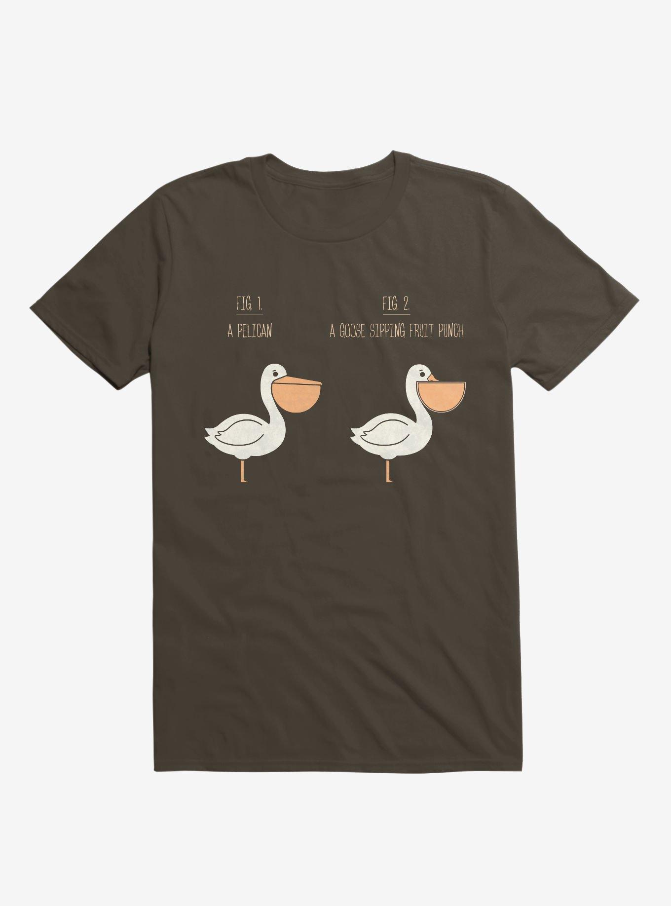 Know Your Birds A Pelican Or A Goose Brown T-Shirt, , hi-res