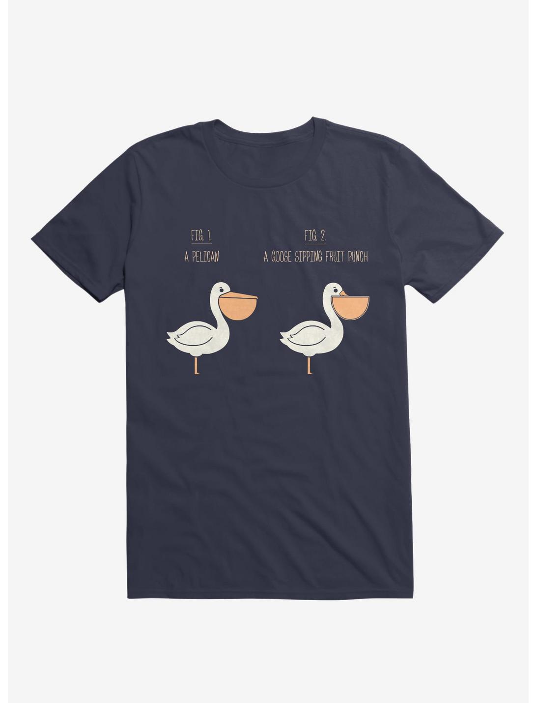 Know Your Birds A Pelican Or A Goose Navy Blue T-Shirt, NAVY, hi-res