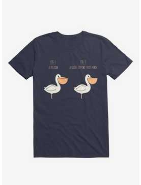 Know Your Birds A Pelican Or A Goose Navy Blue T-Shirt, , hi-res