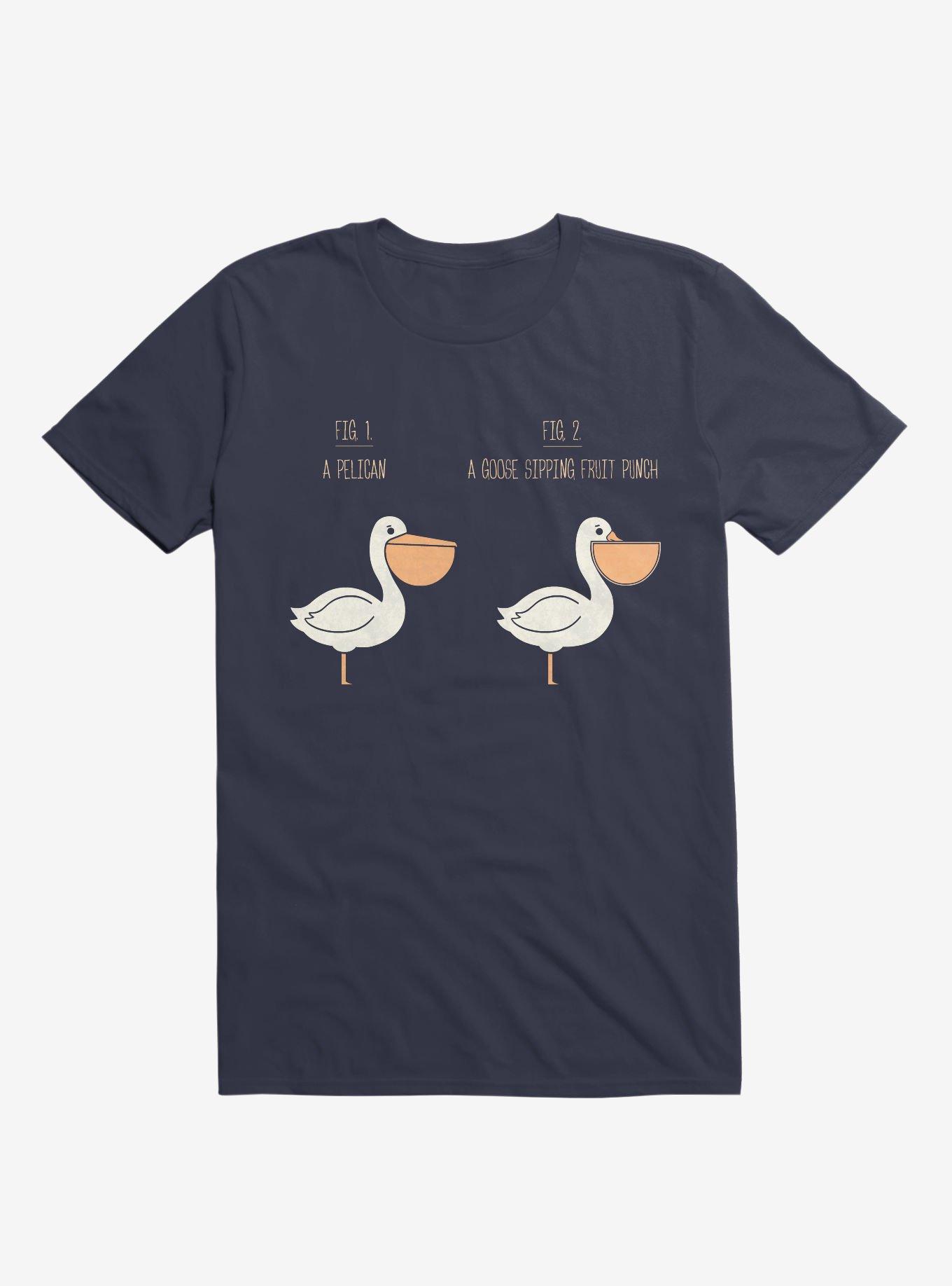 Know Your Birds A Pelican Or A Goose Navy Blue T-Shirt, , hi-res