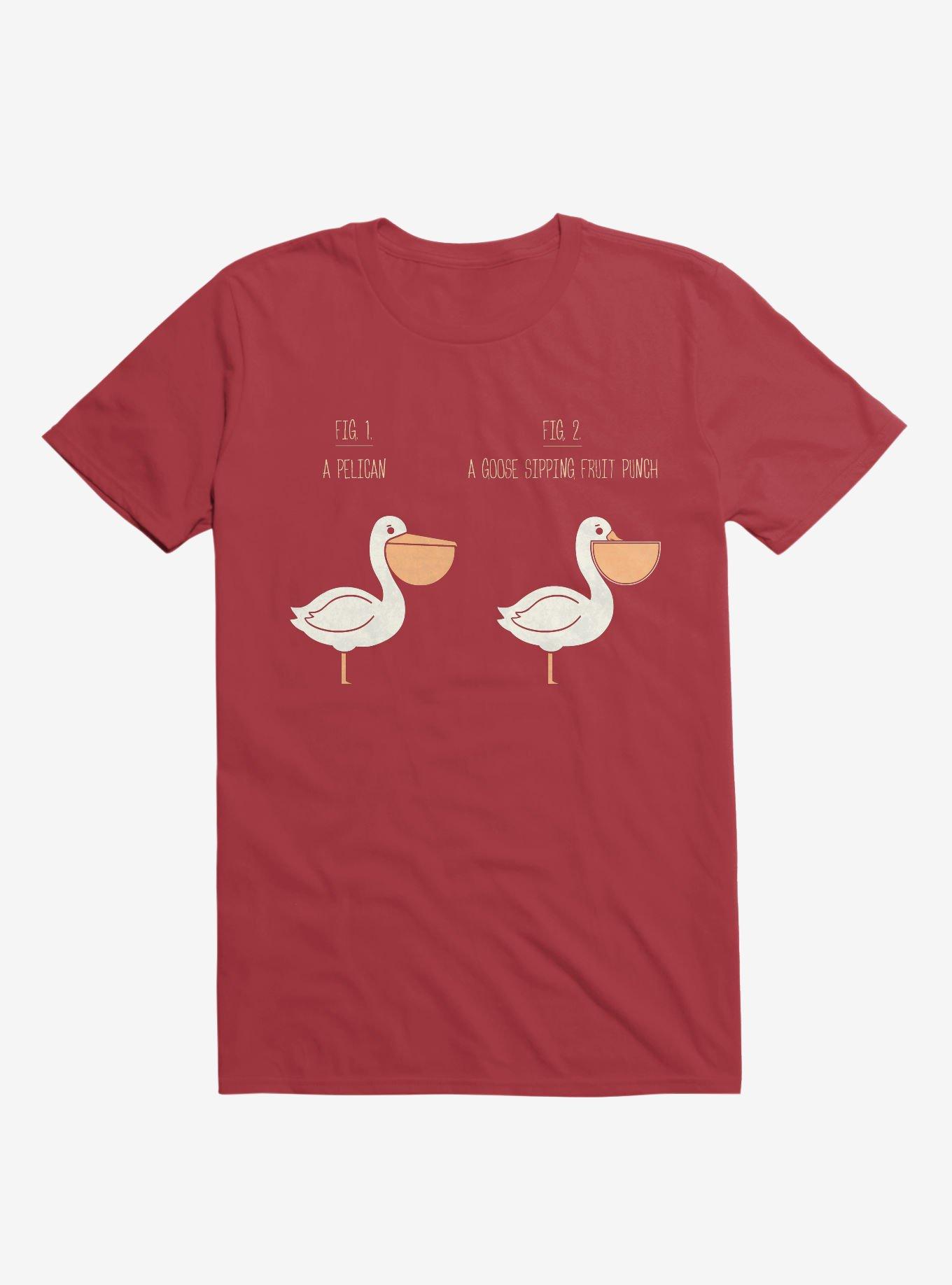 Know Your Birds A Pelican Or A Goose Red T-Shirt, , hi-res