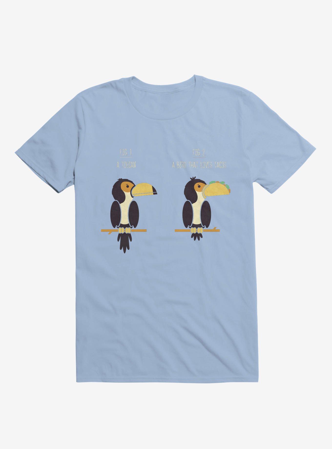 Know Your Birds A Toucan Or Bird With Taco Light Blue T-Shirt, , hi-res