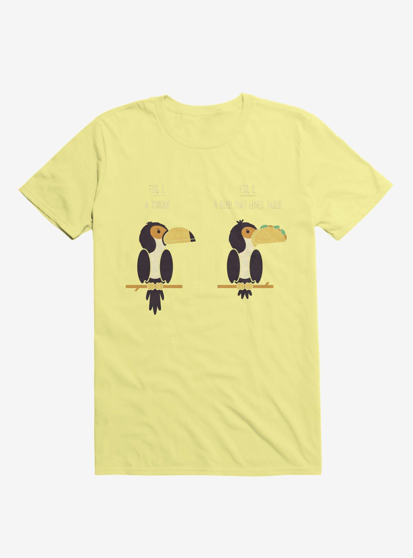 Know Your Birds A Toucan Or Bird With Taco Corn Silk Yellow T-Shirt, CORN SILK, hi-res