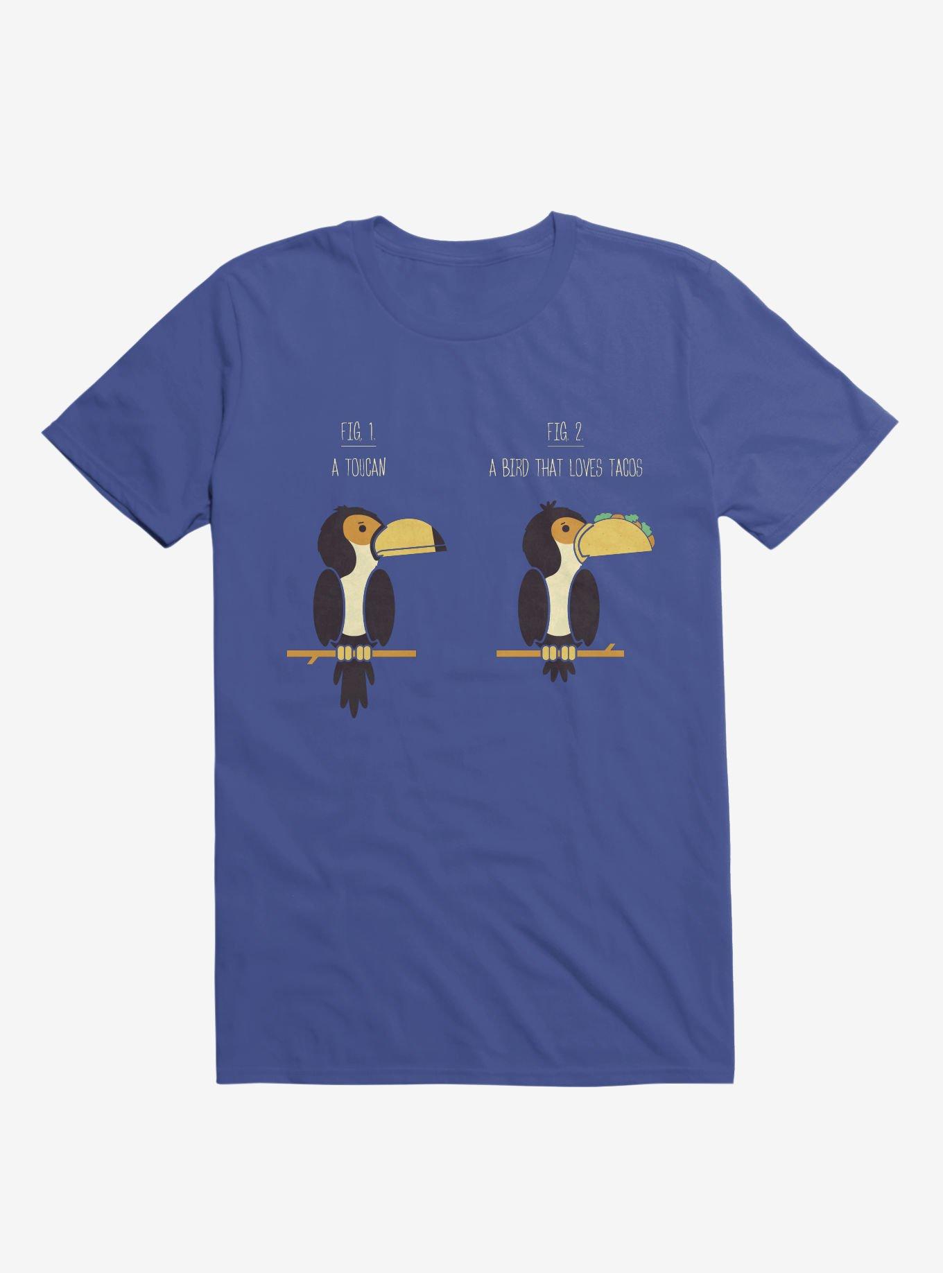 Know Your Birds A Toucan Or Bird With Taco Royal Blue T-Shirt, ROYAL, hi-res
